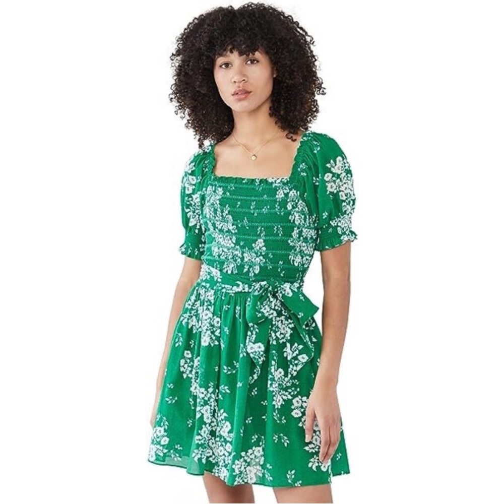 Shoshanna Green Floral Cosmos Dress NWT